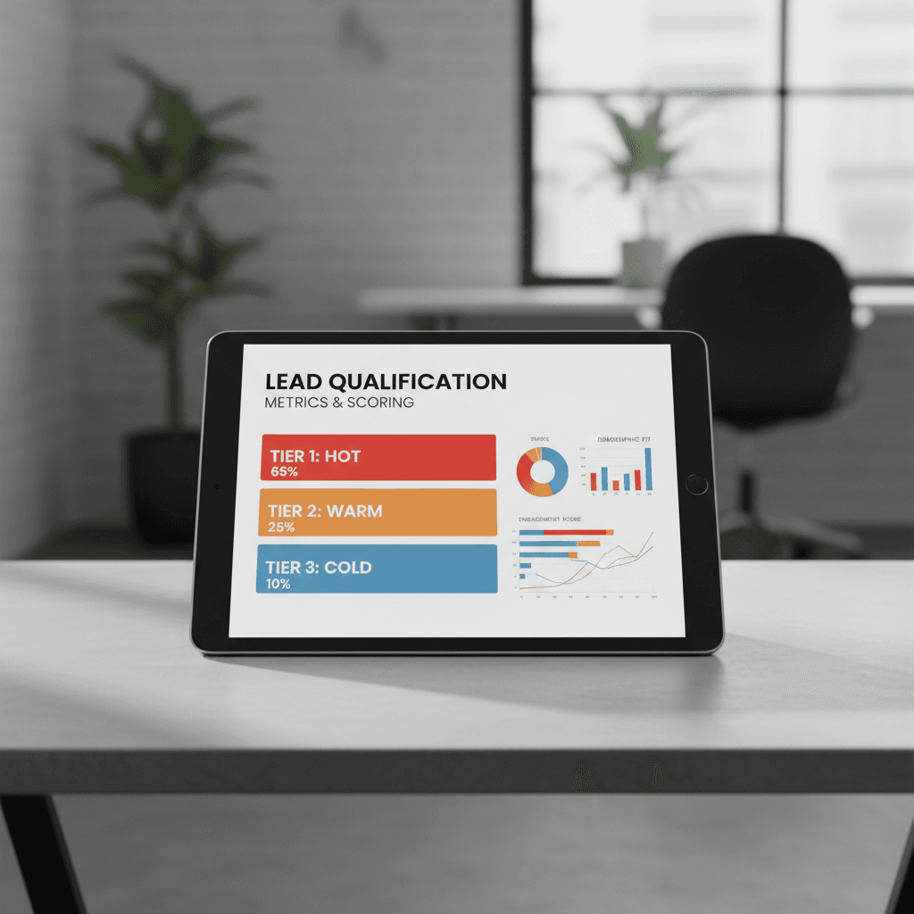 Lead qualification dashboard with scoring metrics